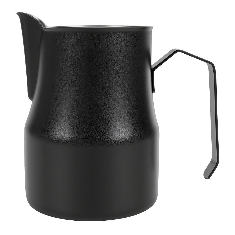 Dzbanek do spieniania mleka o pojemności 700 ml, czarny kolor, dzbanek do spieniania kawy, dzbanek na mleko do cappuccino, do baru