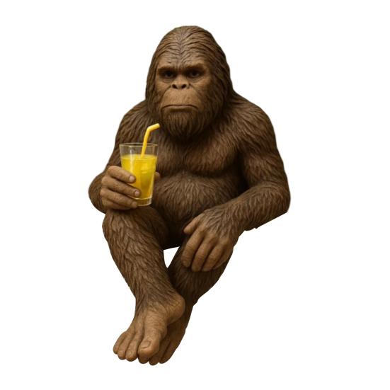 

Yousheng Drinking Sasquatch Figurine Wine Cocktail Savage Statue Resin Wild Man Sculpture Home Office Desktop Decoration Ornament D