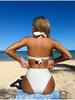 Sexy One Piece Swimsuit 2025 Women Black White Hollow Out Backless Beach Bodysuit Brazilian Bathing Suit Tummy Control Beachwear