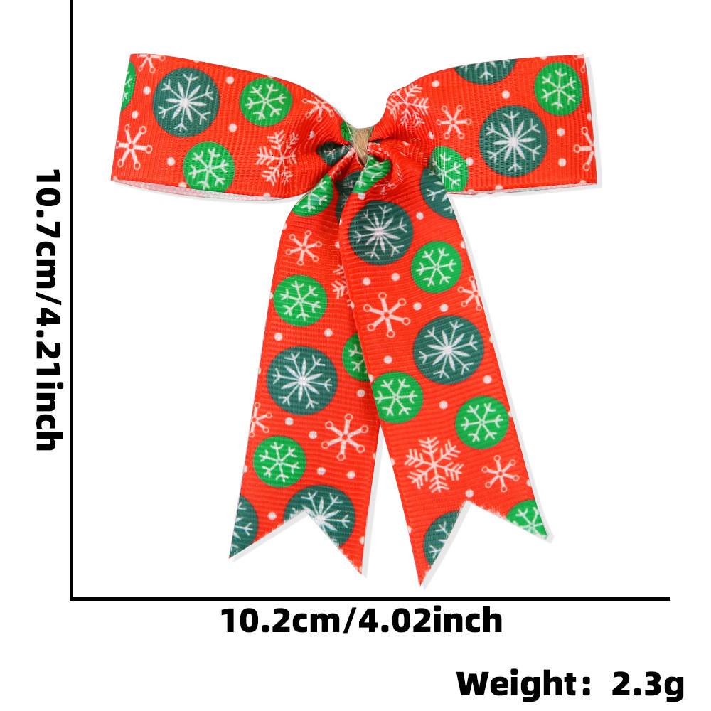 Stylish 10cm Polyester Bow Decorations For Christmas Featuring Snowman Blue And Pink