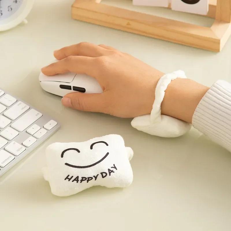 Cute Expression Wrist Rest Mini Pillow Support Comfortable Reduce Fatigue Anti-wear Wrist Protector Mouse Pad Office Supplies