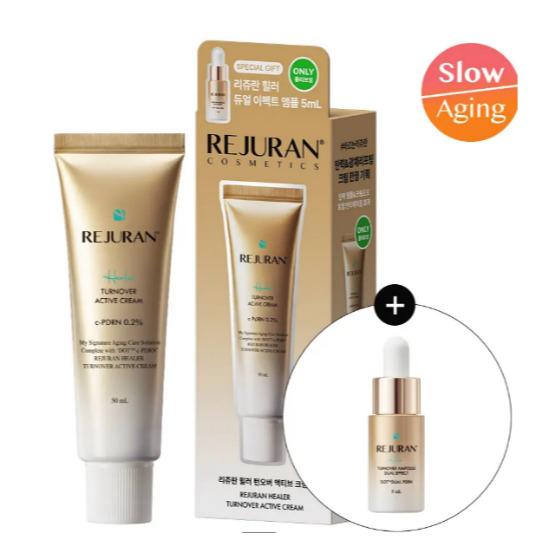 REJURAN Healer Turnover Active Cream PDRN Skin Renewal Radiance Moisturizer 50ml Special Set
