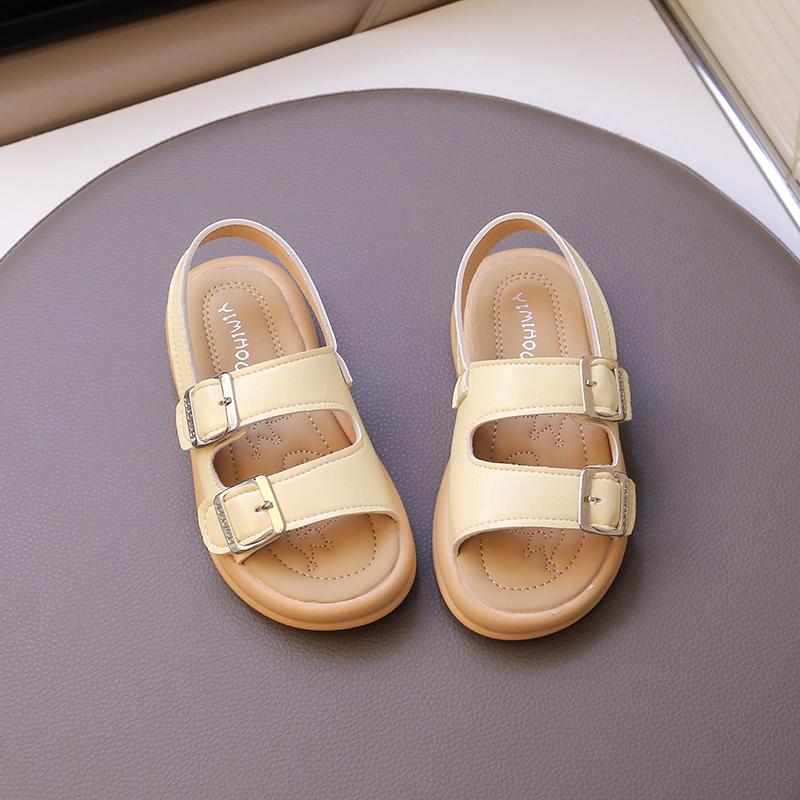 Kids Sandals Non-slip Open Toes Girls Beach Shoes Soild Color Classic 2025 Summer New Children Casual Shoes for Boys Soft Sole