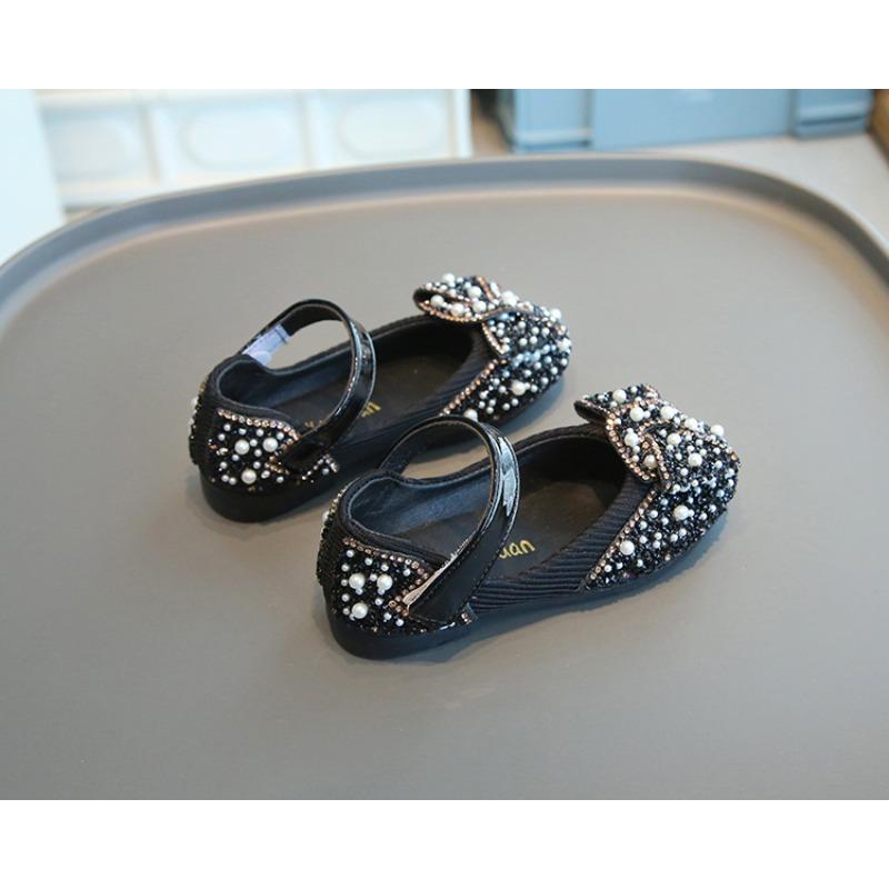 Girls' Princess Style Shoes Children's Dance Shoes with Rhinestones, Bowknot Performance Flats for Toddlers & Girls