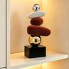 Golden Gradient Velvet Stacked Stone Sculpture Model Ornaments, Handicrafts, Living Room Decorations, Desktop Display Figurines