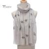 Sun Protection Headscarf for Summer Lightweight Scarf Women, Cute Bee Pattern Neck Scarf, Polyester Daily Commuting Soft Long Thin Shawl Wrap