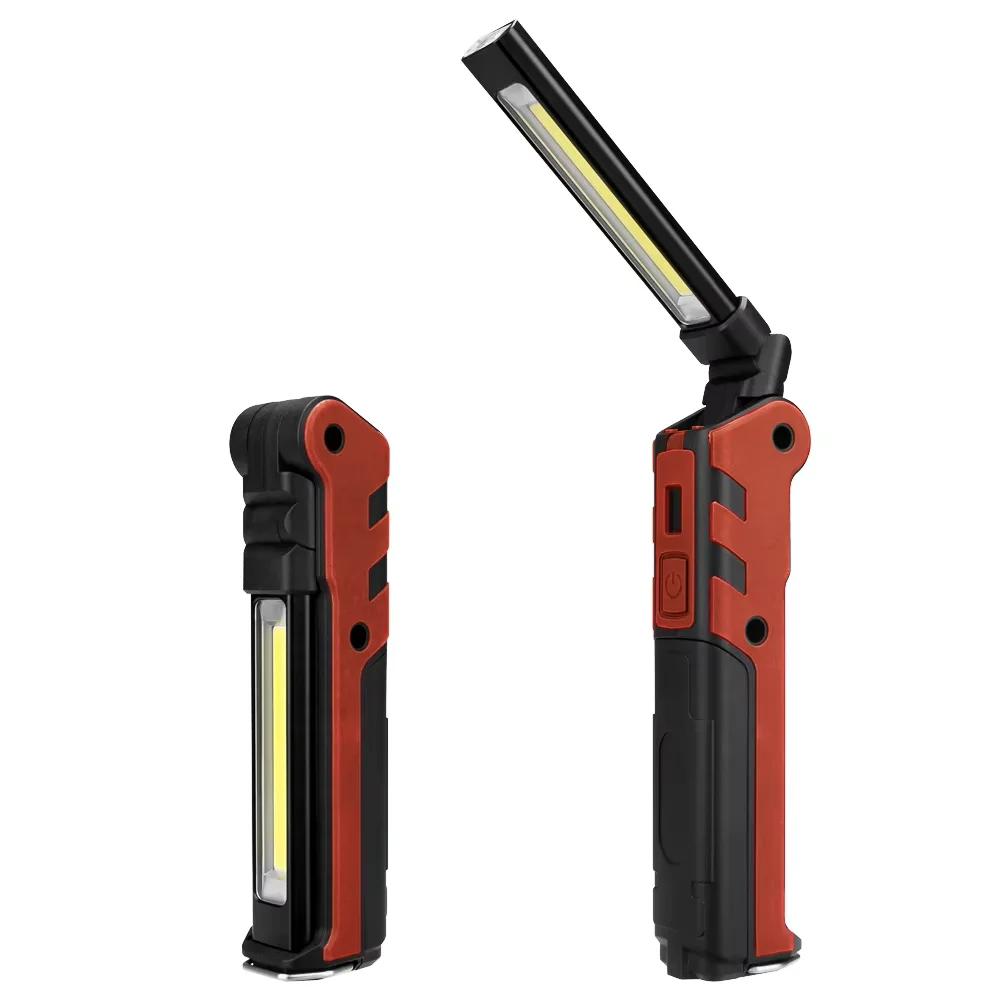 Dimmable COB LED Work Light USB Rechargeable Flashlight with Magnetic &Hook Power Bank Inspection Lamp for Car Repair Camping
