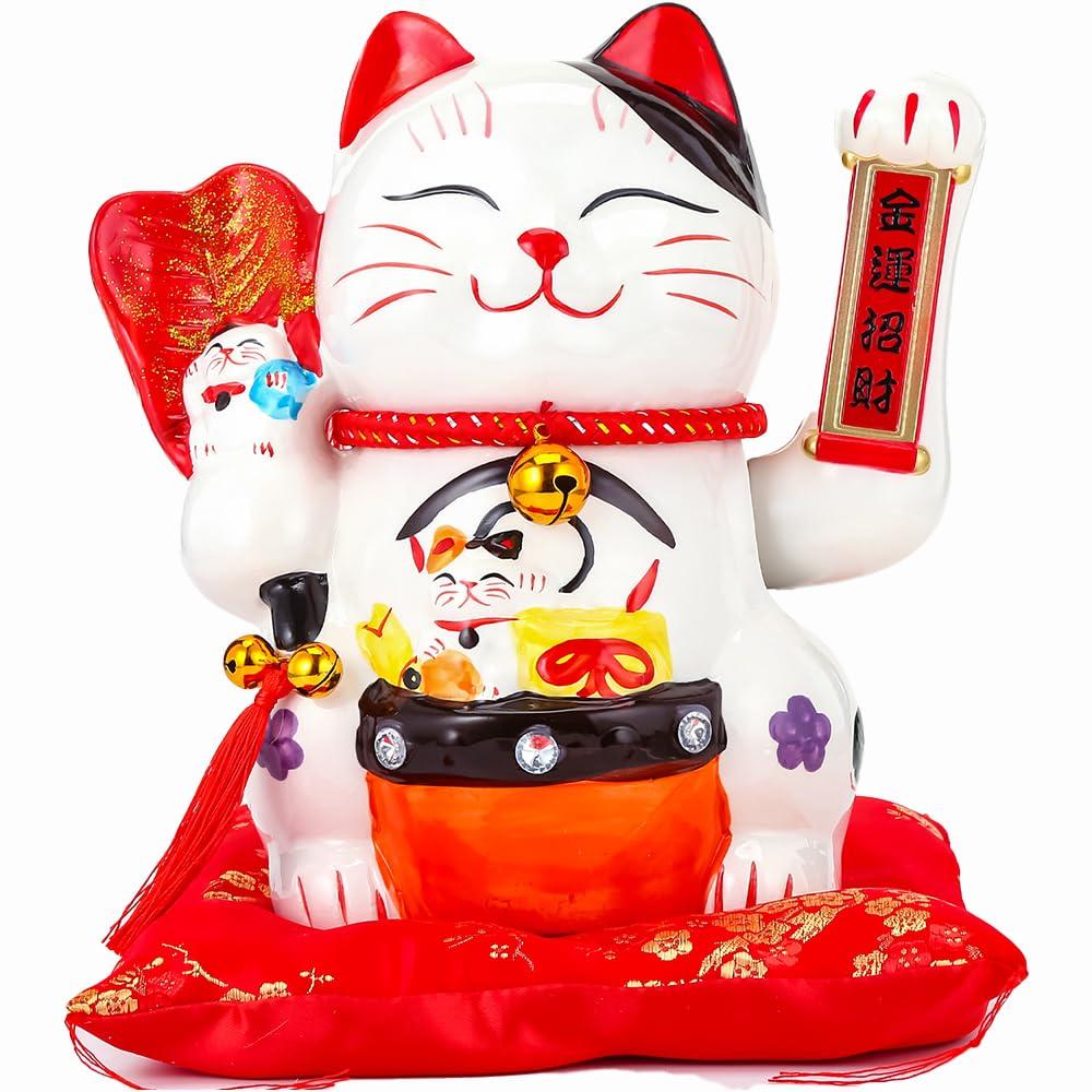 

EnergyPower Electric Cat with and Cute Beckoning Perfect for Opening a Business or Automatically Swings Its This Lucky Cat Figurine Improves Increases золотой