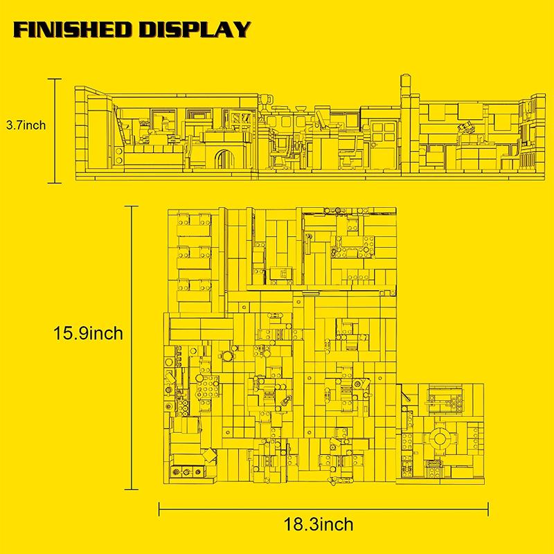 1310 PCS Brooklyned Nine Building Block Set Sitcom Nine Movie Office City Architecture Polices Station Model Toys Fans Xmas Gift