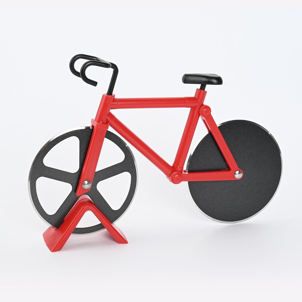 Bicycle Pizza Cutter Wheel Stainless Steel Plastic Bicycle Roller Pizza Cutter Slicer Kitchen Gadget Pizza Cutter