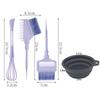 4pcs Professional Hair Dyeing Set Non-slip Tint Brush Cream Stirring Rod with Foldable Bowl Dyeing Bleaching Salon Accessories