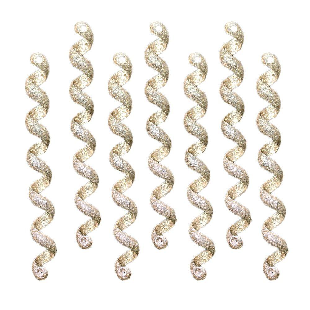 4pcs Twisted Christmas Snowflakes Icicle Pendants Holiday Party Supplies