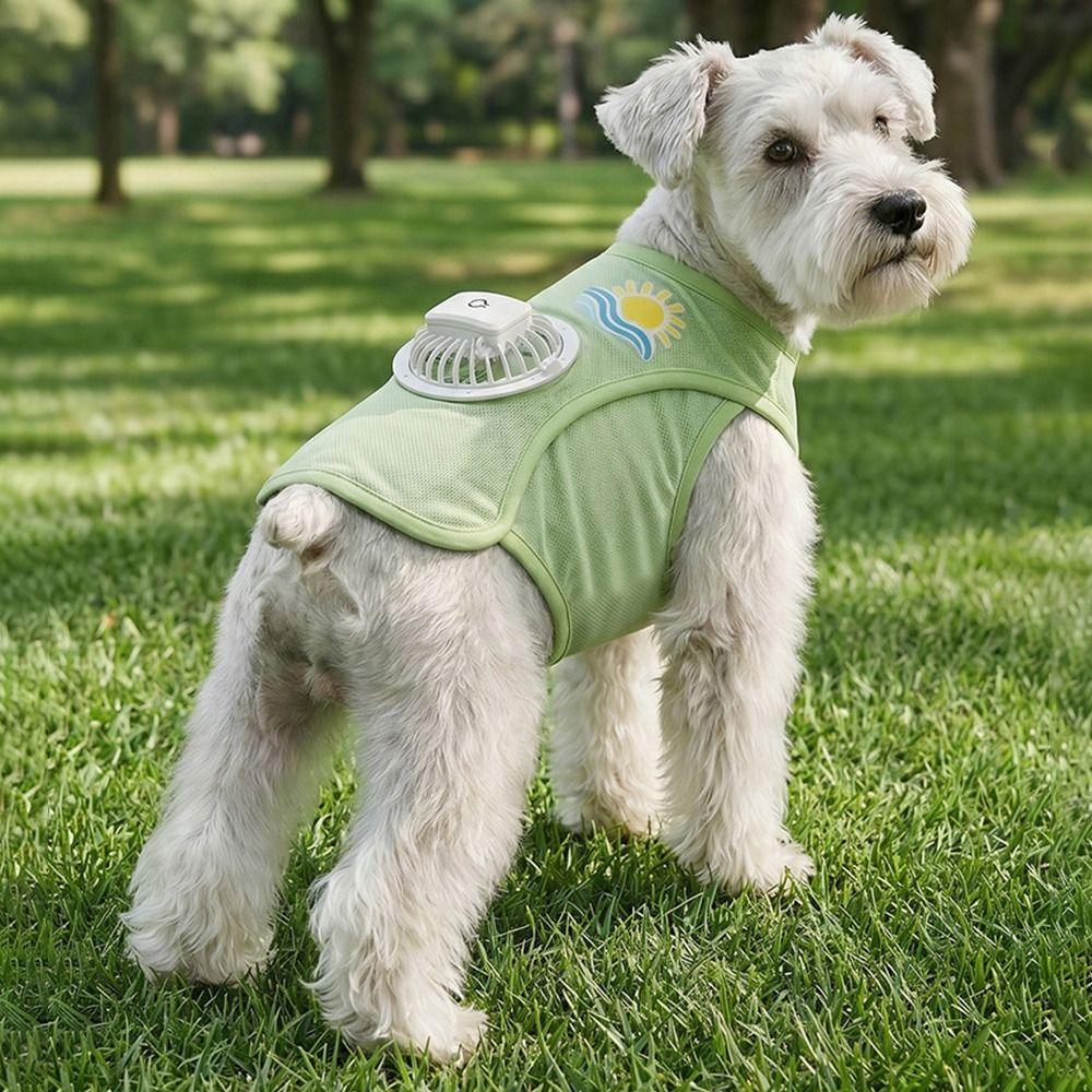 USB Charging Dog Cooling Vest Built In Fan Dog Fan Vest N Cooling Dog Vest  Photo Props