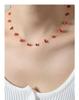 Collana clavicola in Acciaio Titanio Oro 18K Turchese - Gioiello di Lusso Francese Versatile per Donne