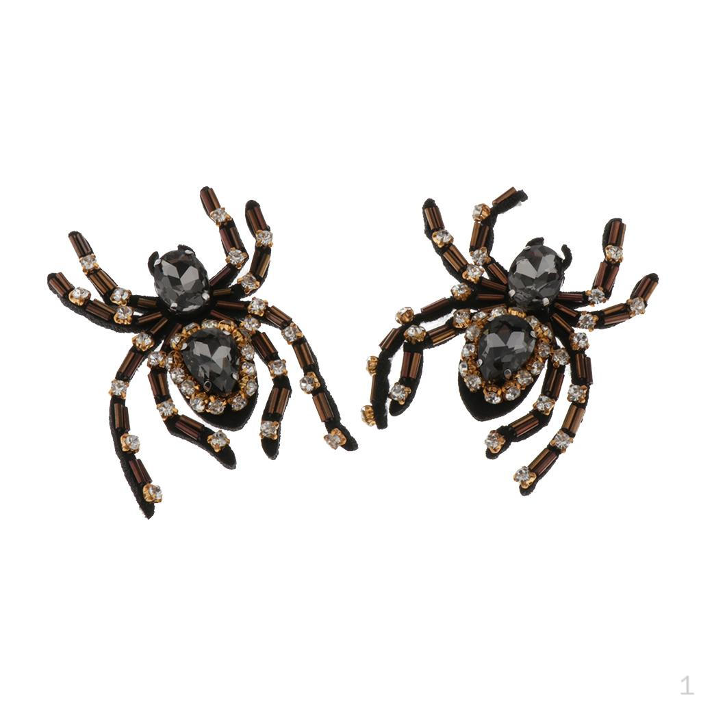 

2 шт., нашивка со стразами в виде паука, пришивка/аппликация, принадлежности для шитья своими руками