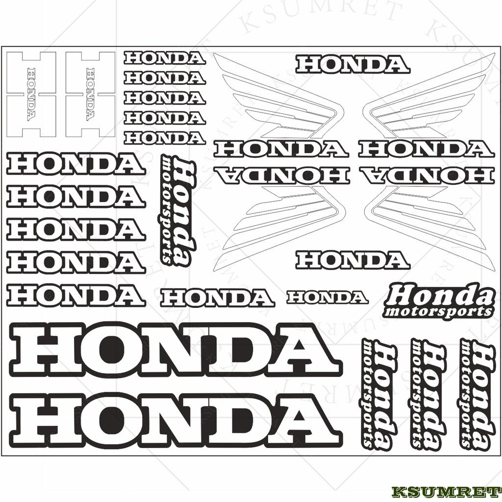 Honda Sticker Logo Motorcycle Hemet Vinyl Decal Waterproof Reflective