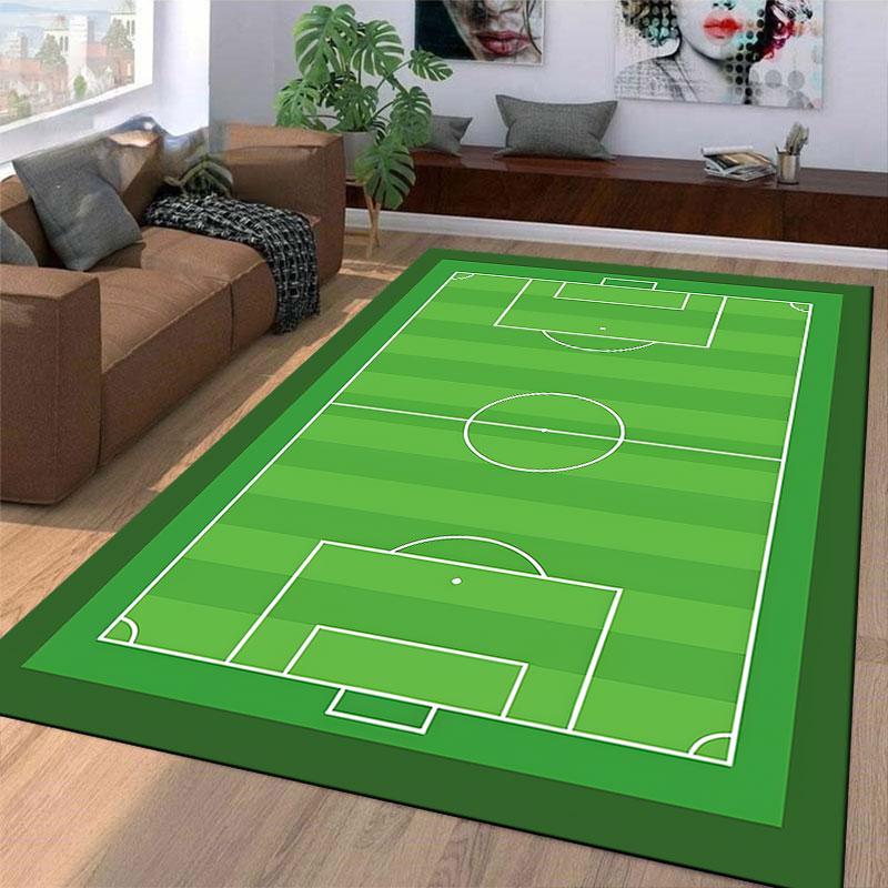 Soccer Field Pattern Carpet suitable as a non-slip mat for the living room or bedroom sofa