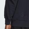 Adidas All Szn Oversized Sweatshirt With Solid Color Letter Logo Embroidery Details Sports Crew Neck Pullover Men Sweatshirt Legendary-Ink-Blue IX6822