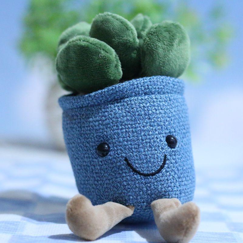 

Восхитительное плюшевое подвесное украшение-суккулент, милые и уютные акценты для дома тёмно-синий