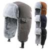 Lei Feng Hat Men's Autumn and Winter Velvet Thickened Thermal Ear Protection Hat with Pockets Cycling Windproof Skiing Northeast Cotton Hat