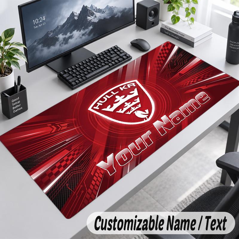 Custom Name Text Mouse Pad Hull KR Personalized Desk Pad For Work And Gaming