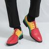 Marke Handgefertigt Patchwork Atmungsaktiv Herren Leder Oxford Schuhe Qualität Partyschuhe Trends Leder Colorblock Lässige Hochzeitsschuhe