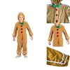 Adorable Christmas Gingerbread Man Kids Costume Cosplay Bodysuit