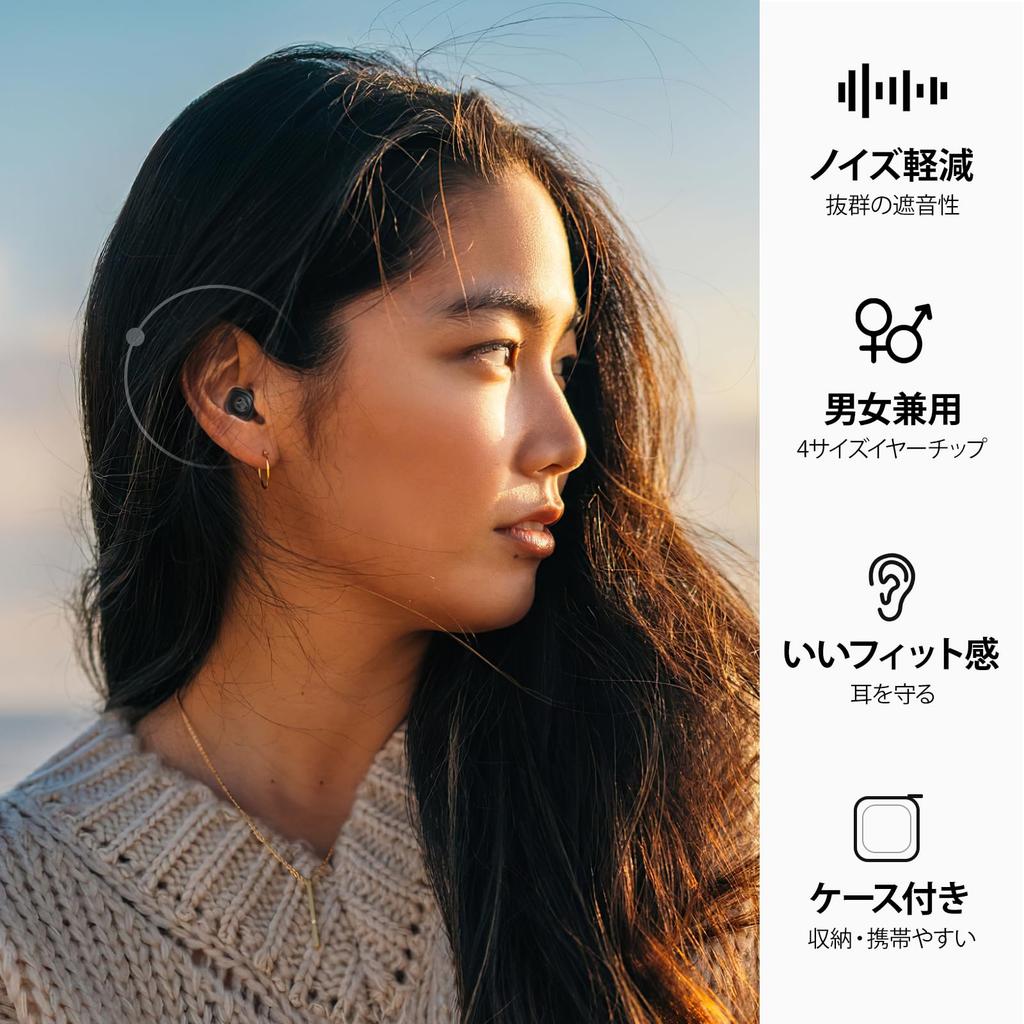 Quietide Live 23dB Noise Reduces Noise and Relieves Hearing Sensitivity During Live Performances and Includes 1 Set of Eartips Storage and Includes
