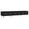 VidaXL Meuble TV noir 150x36x30 cm bois d'ingénierie 829125