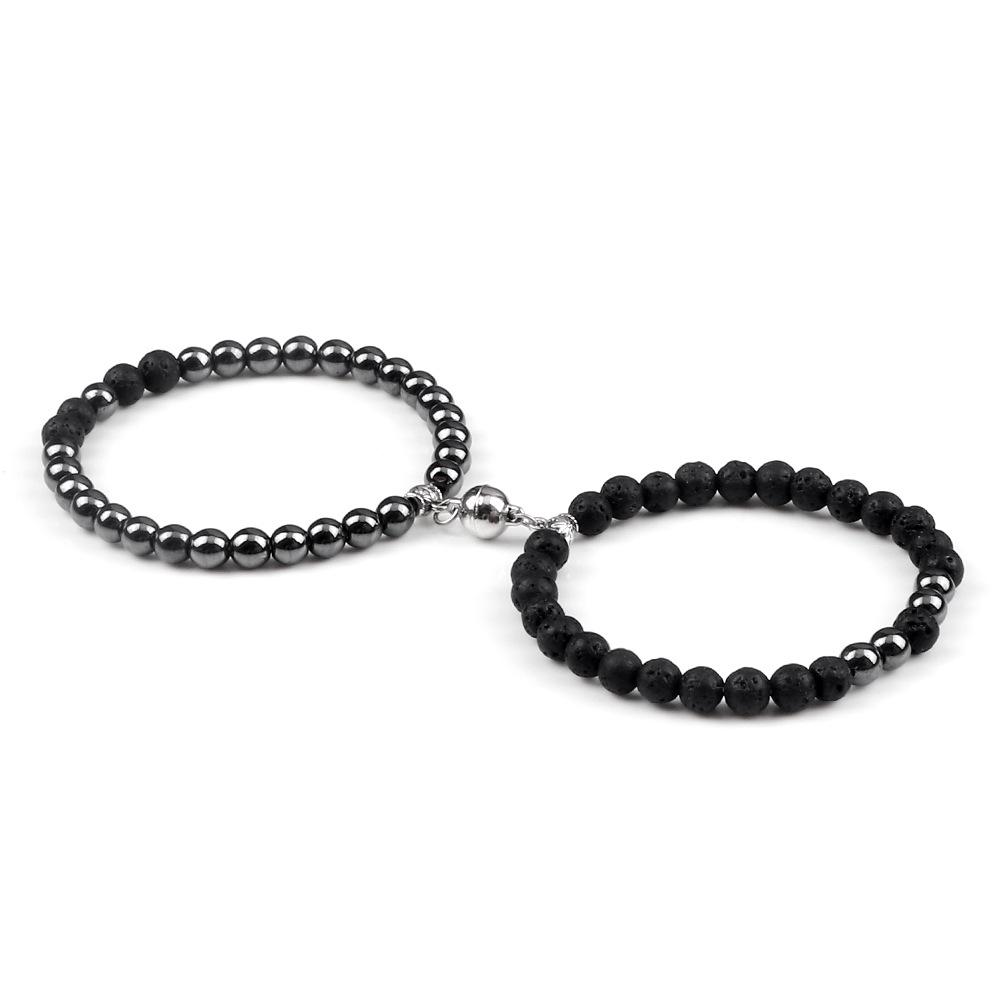 2023 High-End Couple s Long-Distance Bracelets - 520 Commemorative Gift, Magnetic Buckle, 6mm Round Style