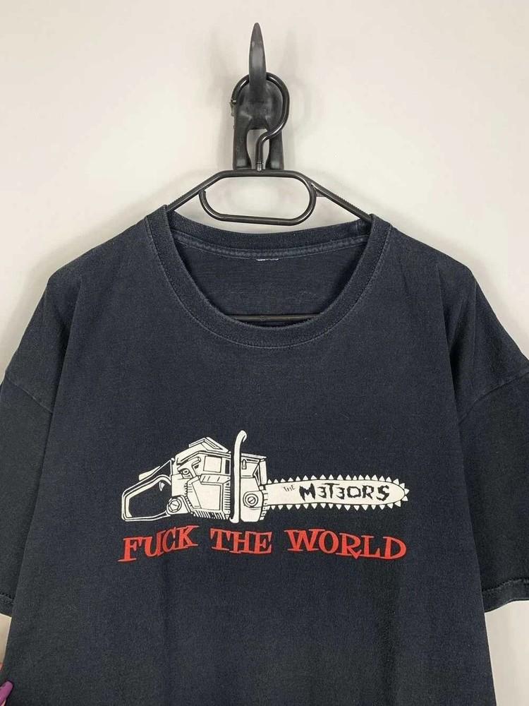 Vintage The Meteors Washed Black Tee Shirt Unisex Cotton Tee VN2375 Unisex T-Shirt XXXXL