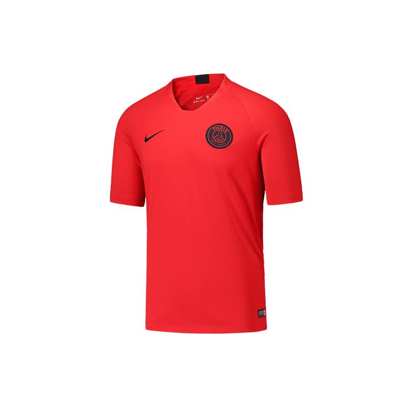 Nike T Shirts Men s Red V neck Moderate Straight Fit AO5147-660 S