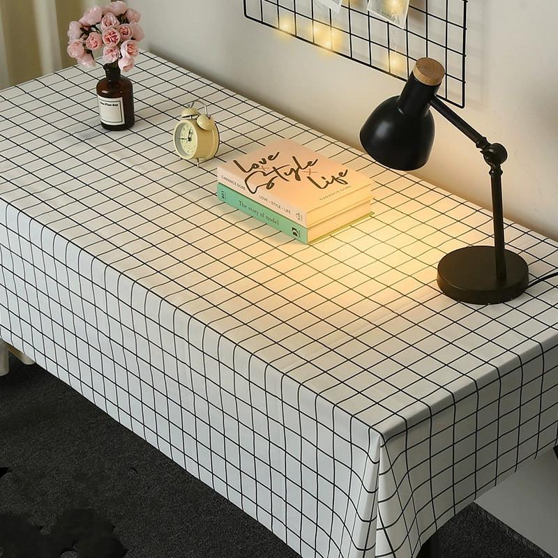 Table Cloth For Home Waterproof Plaid Stripe Dining Tablecloth Kitchen Decorative Rectangular Coffee Cuisine Party Table Cover