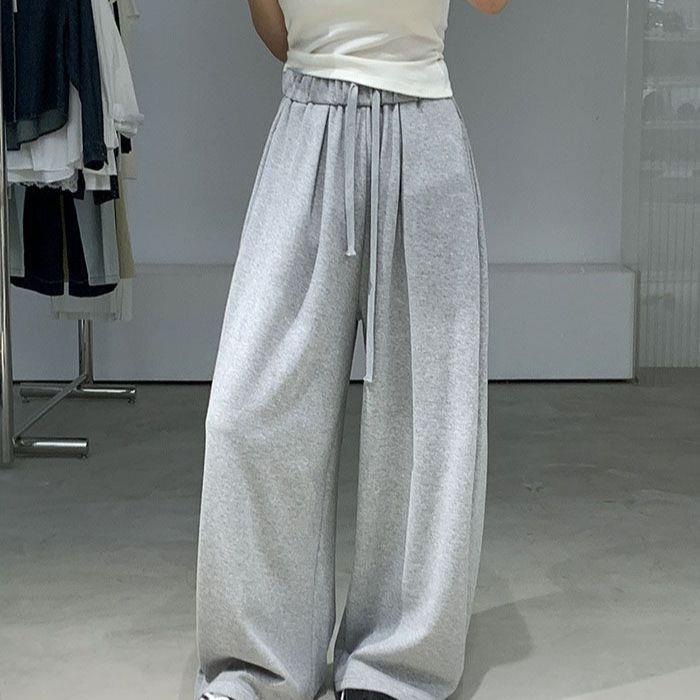 

Ultra-Comfy Women s Wide-Leg Sweatpants: Slimming & Versatile (2025 Early Autumn) XL (125-140 jin) сірий колір