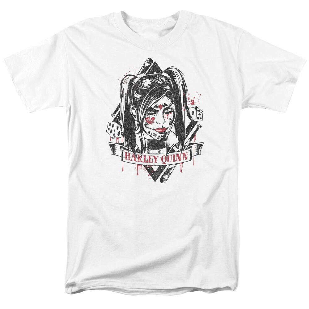 26 Harley Quinn Sugar Quinn T Shirt Licensed Comic Book Tee White Unisex T-Shirt L