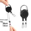 Retractable Keychain Badge Scroll ID Badge Holder Card Holder Backpack Lanyard Hiking Buckle Key Ring Double Headed