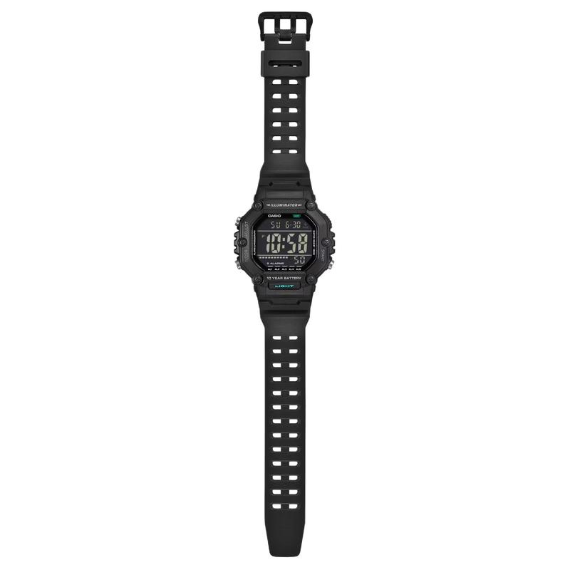 

CASIO digital 100 meters waterproof stylish simple large LED display Quartz resin strap men s watch black dial AE-1600HX-1BV чёрный