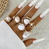 Vintage Metal Rings Set Trendy Knuckle Rings Stylish Women Accessories