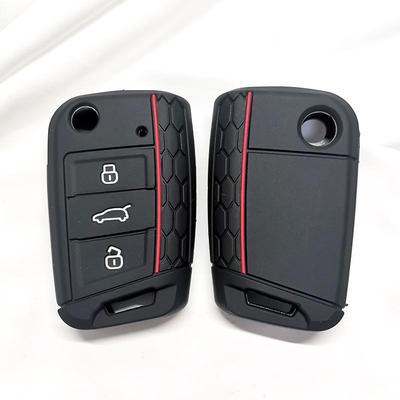 Silicone Car Key Cover for 17 Volkswagen Models: Golf 7, Lamando, Tiguan, Touran