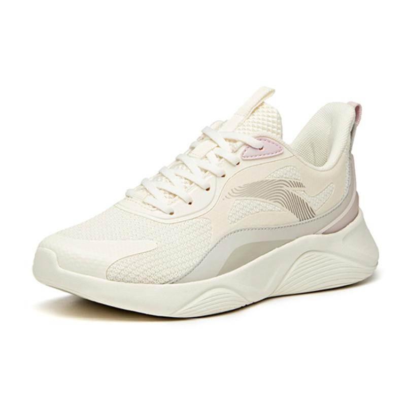 Anta Running Collection Durable Breathable Low-Top Running Shoes Women's Light Beige White Sneakers 922035562-4