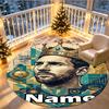 Custom Name Personalized Leo Messi Print Round Rug, Versatile Home Decor Carpet, for Playroom, Apartment, Balcony, Entryway, Hallway Gift