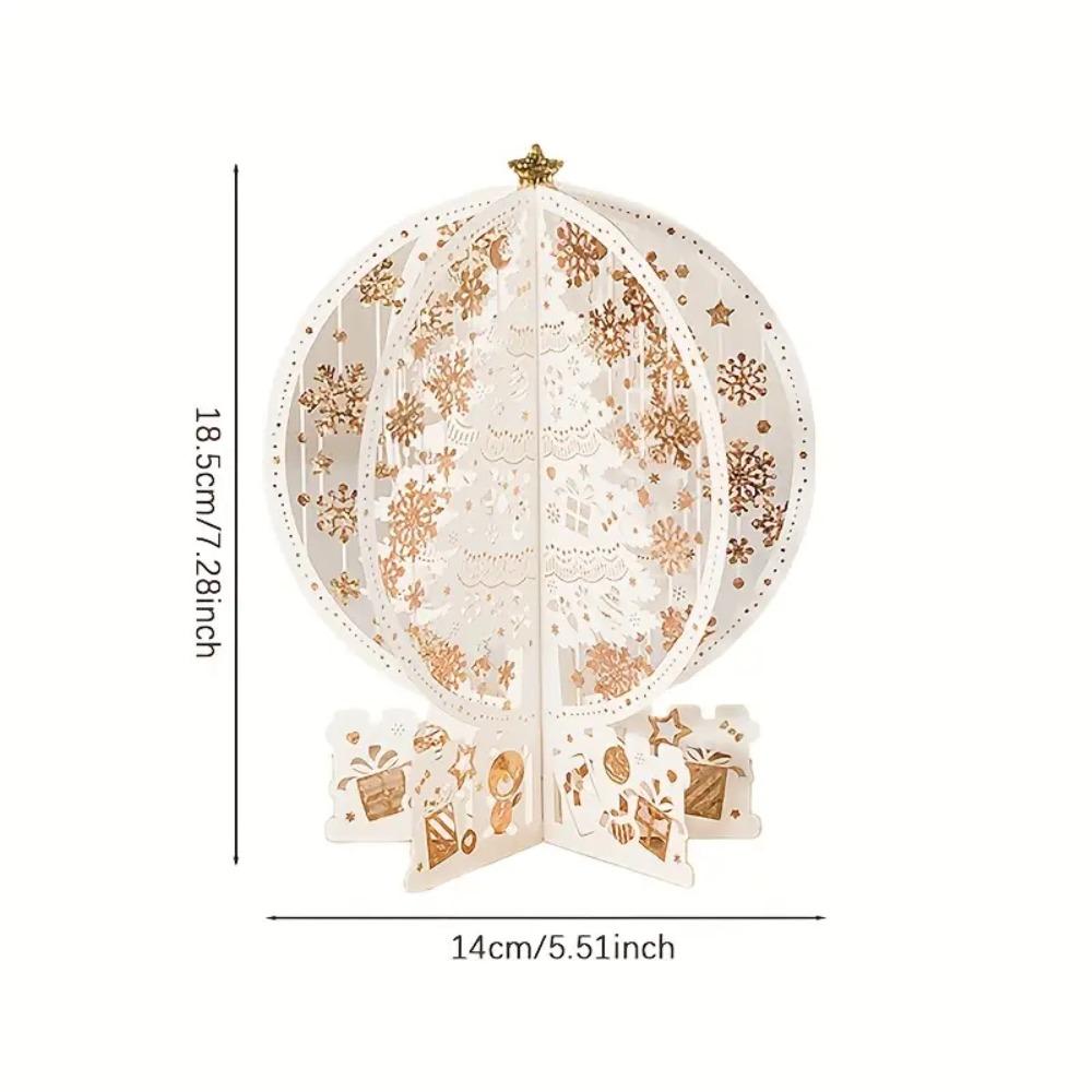 Three-dimensional Blessing Card Hollow Holiday Card  Winter Holiday