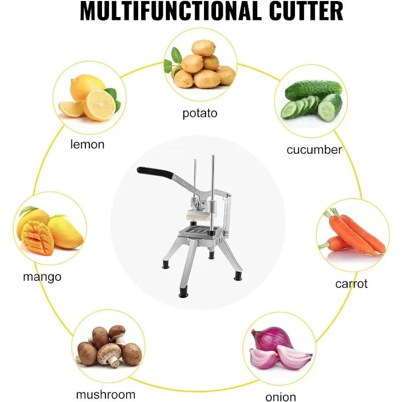 Commercial Vegetable Chopper 4 Replacement Blades,Stainless Steel French Fry Cutter Potato Fruit Slicer for Restaurants/Kitchen