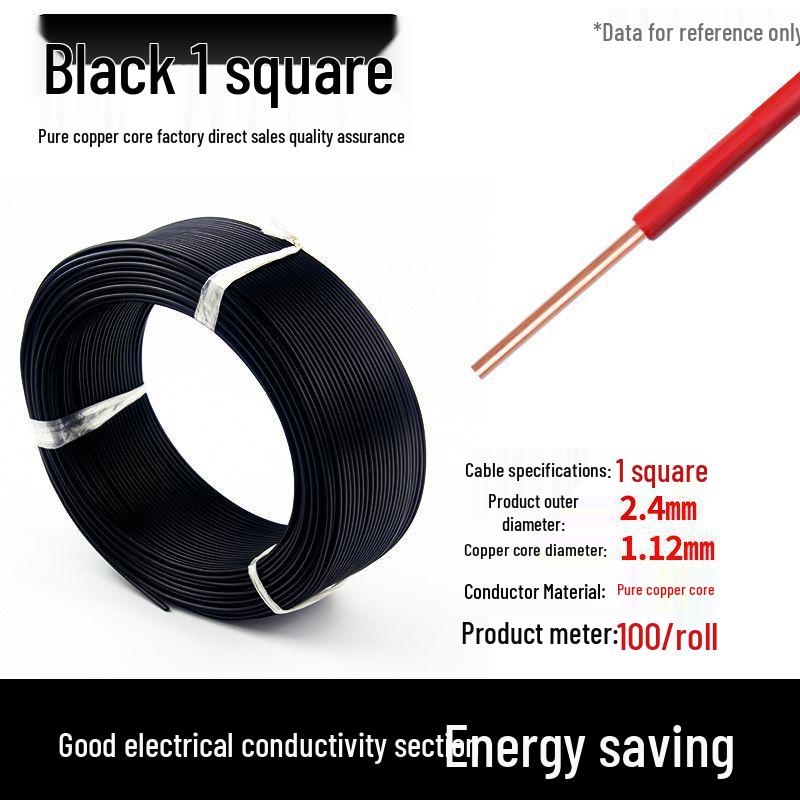 Pure Copper Single Core Electrical Wire, Flame Retardant, 0.5-2.5mm² for Home Decoration