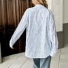 YYFS Women's Fashion Casual Spring Autumn Stripe Print Long Sleeve POLO Neck Blouses & Shirts