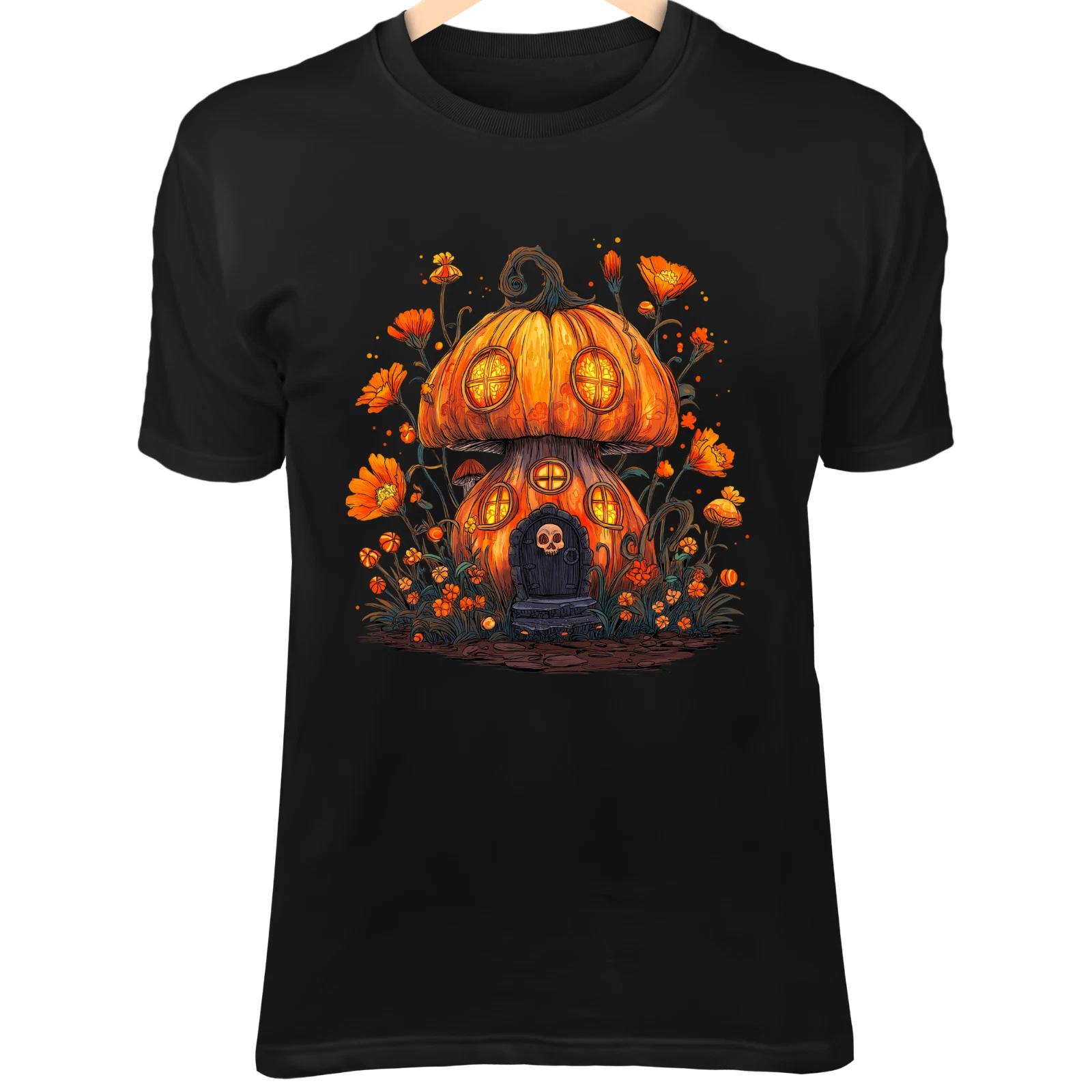 Pumpkin Mushroom House - Skull Door, Glowing Windows & Cute Spooky Halloween 2XL