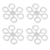 50pcs Round Bait Ring Clear Durable Snowflake European Fishing Pellet Bait Bands For Carp Fishing