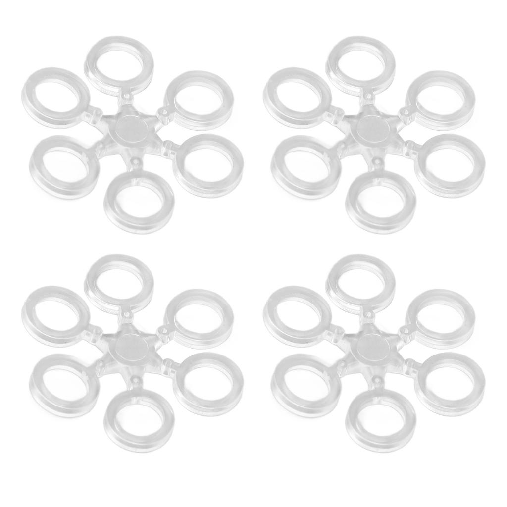 50pcs Round Bait Ring Clear Durable Snowflake European Fishing Pellet Bait Bands For Carp Fishing