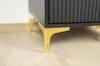 Anchor furniture leg, gold chrome, height 13 cm