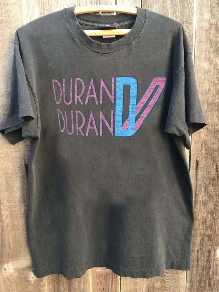 Reprint Duran Duran Logo Charcoal T Shirt Short Sleeve tee Vtg S-5XL Unisex T-Shirt XL